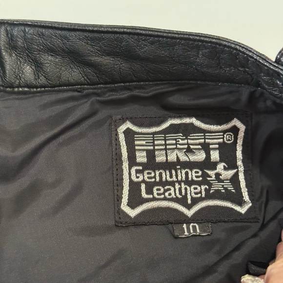 First genuine leather Black bootcut Leather Pants in size 10 - Picture 12 of 12